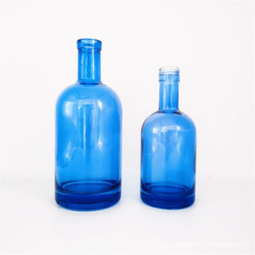 Garrafas de vinho azul cobalto por atacado garrafas de licor de bebidas alcoólicas